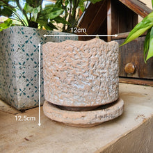 Load image into Gallery viewer, The Leaferie Ryanna terracotta pot with tray