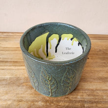 Load image into Gallery viewer, The Leaferie Riona leaf green ceramic flowerpot