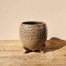 Load image into Gallery viewer, The Leaferie Francois plant pot. ceramic material. front view