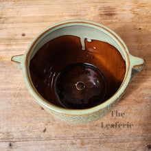 Load image into Gallery viewer, The Leaferie Gwenhael Greenish rough texture planter. ceramic material