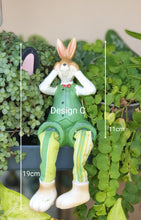 Load image into Gallery viewer, The Leaferie Thumper Rabbit garden decoration. 3 designs made from Resin. Design C