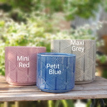 Load image into Gallery viewer, The Leaferie Réunion flowerpot. ceramic material . 3 colours and designs