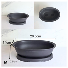 Load image into Gallery viewer, Plastic Bonsai Pots (14 Designs) With Trays
