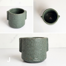 Load image into Gallery viewer, The Leaferie Petit Pots Series 11 . 12 designs mini ceramic pots. view of design J

