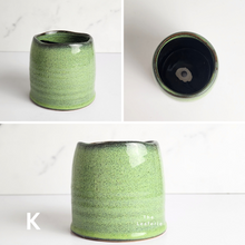 Load image into Gallery viewer, The Leaferie Mini Pots Series 6 . 12 mini pot designs . ceramic small planter. View of design K
