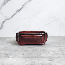 Load image into Gallery viewer, The Leaferie Bonsai rectangular pot. 3 colours . Front view pot A
