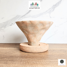 Load image into Gallery viewer, The Leaferie Harlow Terracotta Pot. funnel like. 
