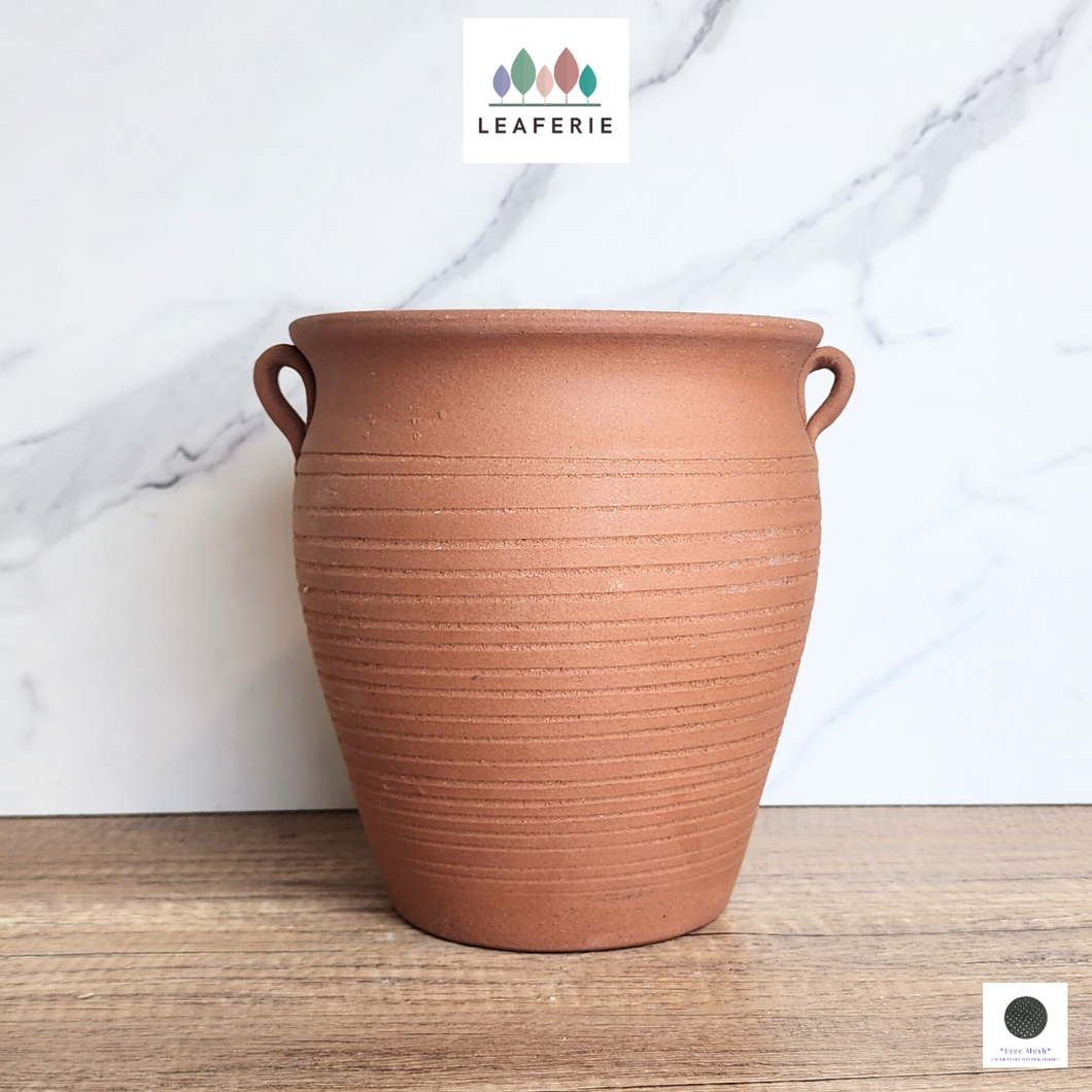 The Leaferie Elrias Terracotta Pot. with ears. big pot