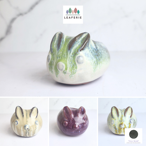 The Leaferie Allie Animal (Series 4) Rabbit team ceramic pot