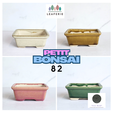 The Leaferie Bonsai 82 . rectangular bonsai pot. 4 colours. 