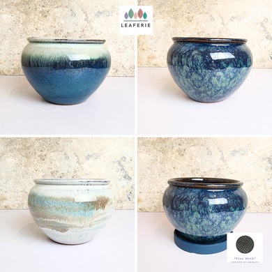 The Leaferie Augustin ceramic pot. 3 colours.