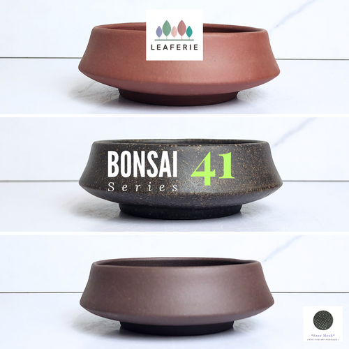 The Leaferie Bonsai pot (Series 41) 3 colour zisha or purple sand material