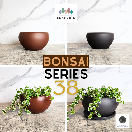 The Leaferie Bonsai Series 38 Flowerpots. 2 colours and 3 sizes
