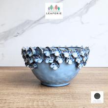 Load image into Gallery viewer, The Leaferie Handmade LYSA ceramic pot . 2 colours blue and yellow.
