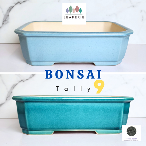 The Leaferie Rectangular bonsai pot. 2 colours ceramic material