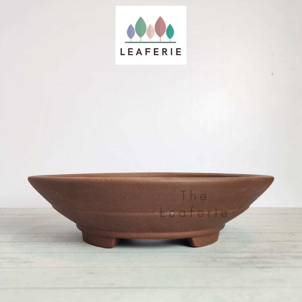 The Leaferie Bonsai Trays series 5 . Zisha Material . Front view of Size A