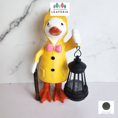 Annalise duck garden decoration with led solar lamp