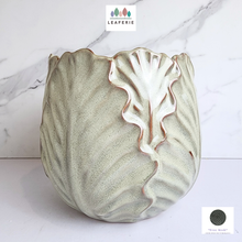 Load image into Gallery viewer, The Leaferie Jarvi beige ceramic flowerpot
