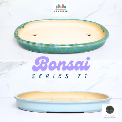 The Leaferie Bonsai Series 71 flowerpot. 2 colours oval shape and shallow