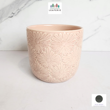 Load image into Gallery viewer, The Leaferie Delia pink flower ceramic pot
