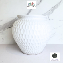 Load image into Gallery viewer, The Leaferie Cloud big white ceramic pot. 

