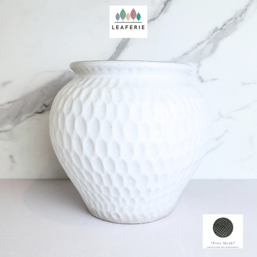 The Leaferie Cloud big white ceramic pot. 