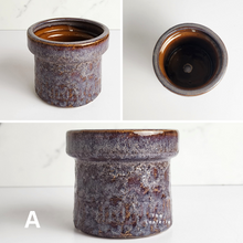 Load image into Gallery viewer, The Leaferie Mini Pots Series 6 . 12 mini pot designs . ceramic small planter. View of design A
