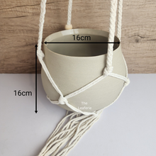 Load image into Gallery viewer, The Leaferie Lyon Hanging pot Series 15. with string and no drainage hole
