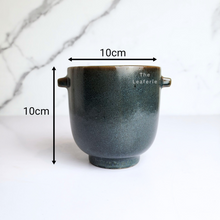 Load image into Gallery viewer, The Leaferie Marcel black flowerpot. ceramic material
