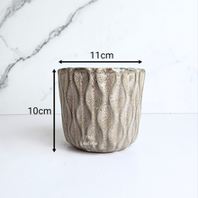 Load image into Gallery viewer, The Leaferie Lasa grey pot. ceramic material
