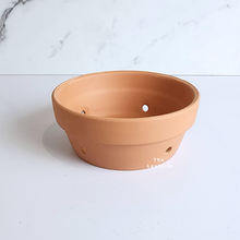 Load image into Gallery viewer, The Leaferie Terracotta Pot with holes. suitable for orchid. 3 sizes. front view of maxi
