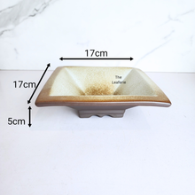 Load image into Gallery viewer, The Leaferie Mobee square shallow pot. ceramic material
