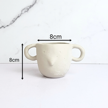 Load image into Gallery viewer, The Leaferie Handmade Prince flowerpot with ear. ceramic material
