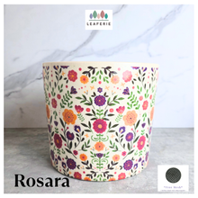 Load image into Gallery viewer, The Leaferie Rosara floral flowerpot
