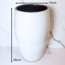 Load image into Gallery viewer, The Leaferie Adric Tall white ceramic pot
