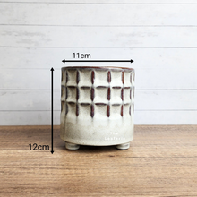 Load image into Gallery viewer, The Leaferie Lei flowerpot beige colour ceramic pot.
