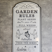 Load image into Gallery viewer, &quot;Garden Rules&quot; Signage Garden Decoration
