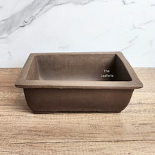 Load image into Gallery viewer, The Leaferie Rectangular Bonsai Pot. Zisha material. 2 sizes.
