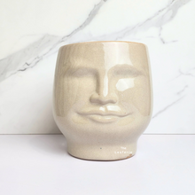 Load image into Gallery viewer, The Leaferie Mali Flowerpot. face ceramic pot.
