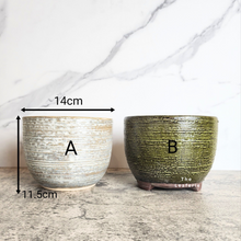Load image into Gallery viewer, The Leaferie Pagona Pot. ceramic flowerpot with 2 designs
