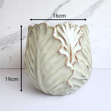 Load image into Gallery viewer, The Leaferie Jarvi beige ceramic flowerpot
