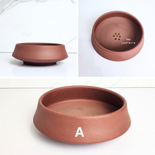 Load image into Gallery viewer, The Leaferie Bonsai pot (Series 41) 3 colour zisha or purple sand material. Design A
