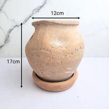 Load image into Gallery viewer, The Leaferie Yun Terracotta pot with tray
