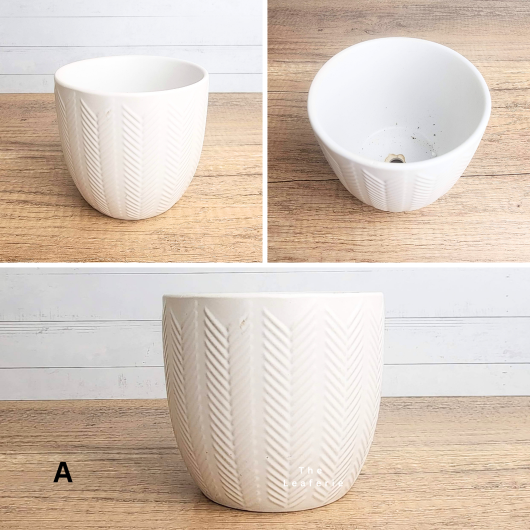 The Leaferie Mini Pots Series 7 . 9 designs ceramic pot . Pot A