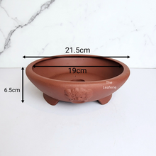 Load image into Gallery viewer, The Leaferie Bonsai Pots Series 54 . 2 colours round zisha pot with dragon face,
