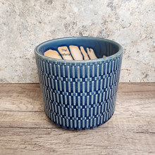 Load image into Gallery viewer, The Leaferie Cloutier blue ceramic pot
