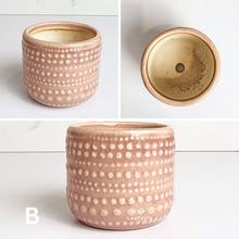 Load image into Gallery viewer, The Leaferie Petit pots Series 10 . 12 designs of ceramic mini pots. view of all  design B
