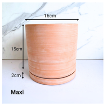 Load image into Gallery viewer, Terracotta D Flowerpot (3 sizes)
