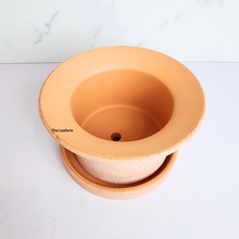 Load image into Gallery viewer, The Leaferie Yen terracotta pot with tray
