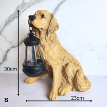 Load image into Gallery viewer, The Leaferie Azura dog puppy solar light garden ornament
